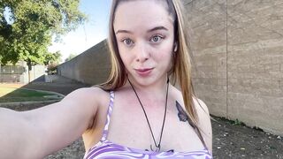 Cumming multiple times in a busy public park