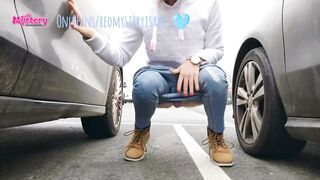 Hot pee in the parking lot