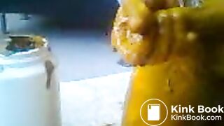 scat shit total KV brown cock smear