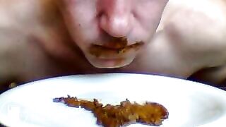 scat,eat a plate of shit