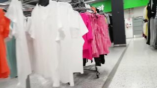 Diaper Girl Wets herself while Shopping Bras and Panties