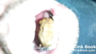 Swallow long turd GAGGING!!