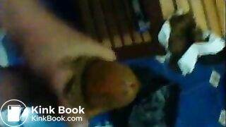 wanking my cock with shit