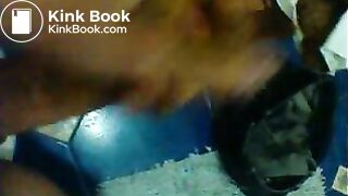 wanking my cock with shit