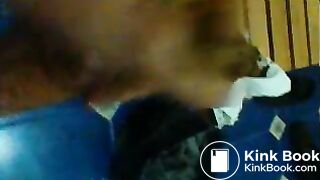 wanking my cock with shit