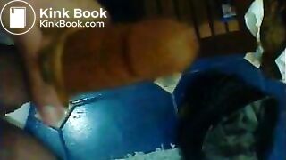 wanking my cock with shit