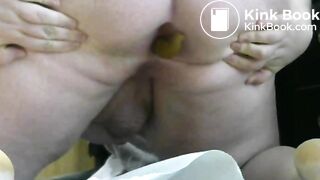 pooping kneeling down