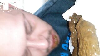 HOT! Big shit chew smear small cum