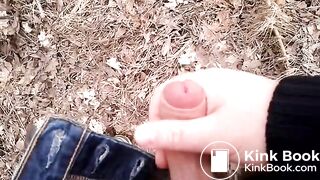 Cumshot Teen Solo Woods