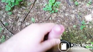 cumshot in the woods