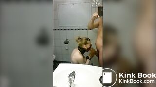 Boyfriend shits for his girlfriends pleasure