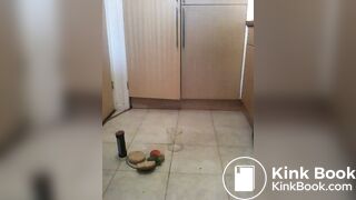 Dog boy makes and eats shitburger