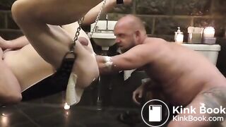 Backdoor hole of naughty dude gets fisted