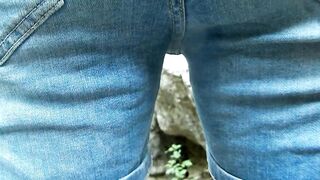 Peeing my panties after being fucked hard... Again - Shaved wet teen pussy