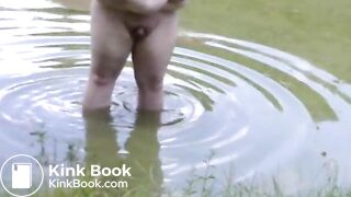 Pooping in a pond