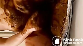 extremely messy diaper change and play