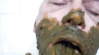 Shit in mouth and gag