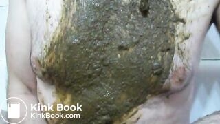 Shit in mouth and gag