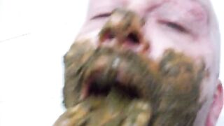 Shit in mouth and gag