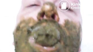 Shit in mouth and gag