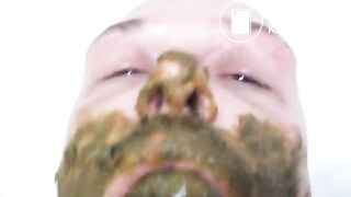Shit in mouth and gag