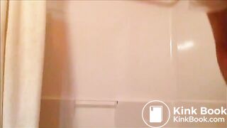 Twink boy shits under strobe light