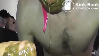 Drinking piss and eating shit