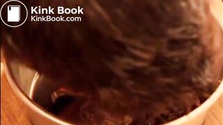 Twink eats his shit from a bowl