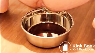Twink eats his shit from a bowl