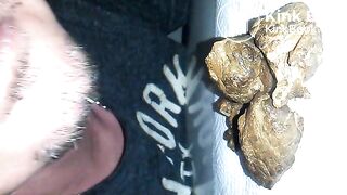 Eating some turd chunks