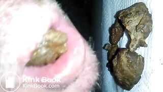 Eating some turd chunks