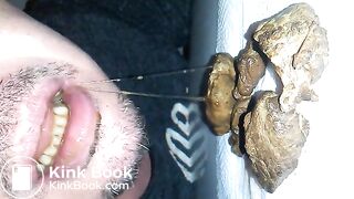 Eating some turd chunks