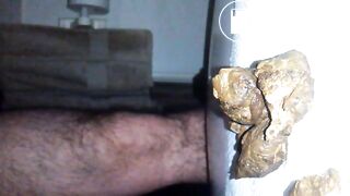 Eating some turd chunks