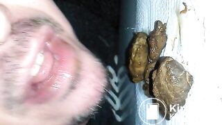 Eating some turd chunks