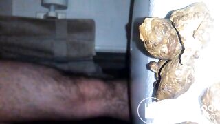 Eating some turd chunks