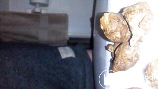Eating some turd chunks