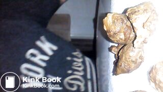 Eating some turd chunks