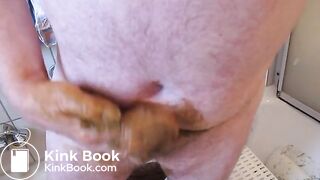 cum with shit on belly