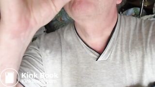 Enjoying shit in mouth