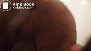 Pee enema and deep dildo scat