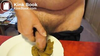 Play and cum with soft morning shit