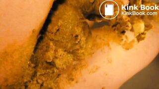 massive shit on cock closeup