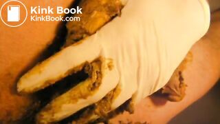 massive shit on cock closeup