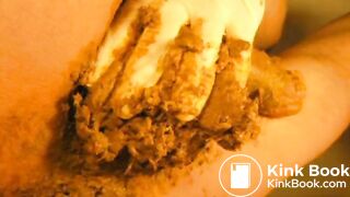 massive shit on cock closeup