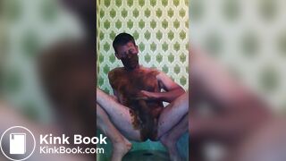 completely covered in filth