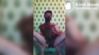 completely covered in filth