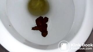 Taking a shit and piss