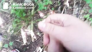 Cumshot in the Woods