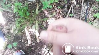 Cumshot in the Woods