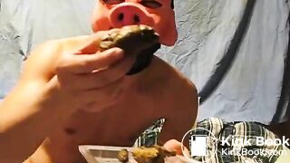 Gay Young Asian Pig eat shit, drink piss and cum